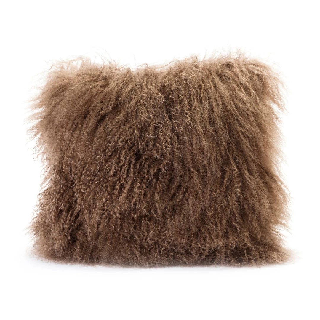 Moe's Home Collection Lamb Fur Pillow Natural Accessories 3 Moe's Home Collection Lamb Fur Pillow Natural Accessories