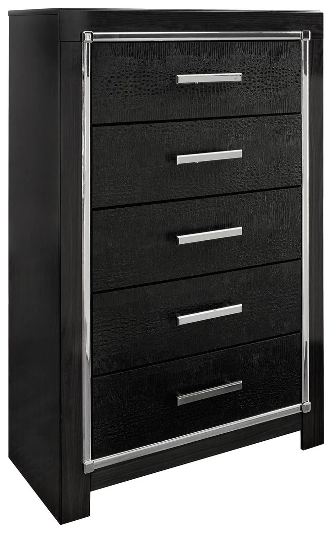 Ashley Furniture Kaydell - Black - Five Drawer Chest 3 Ashley Furniture Kaydell - Black - Five Drawer Chest