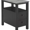 Ashley Furniture Tables Ezmonei - Black/gray - Chair Side End Table