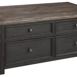 Ashley Furniture Tyler - Grayish Brown/black - Lift Top Cocktail Table Tables