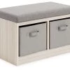 Ashley Furniture Blariden - Gray/natural - Storage Bench