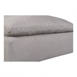 Moe's Home Collection Ottomans Terra Condo Ottoman Livesmart Fabric Light Grey