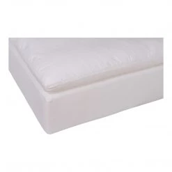 Moe's Home Collection Ottomans Clay Ottoman Livesmart Fabric White