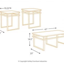 Ashley Furniture Laney - Black - Occasional Table Set (3/cn)