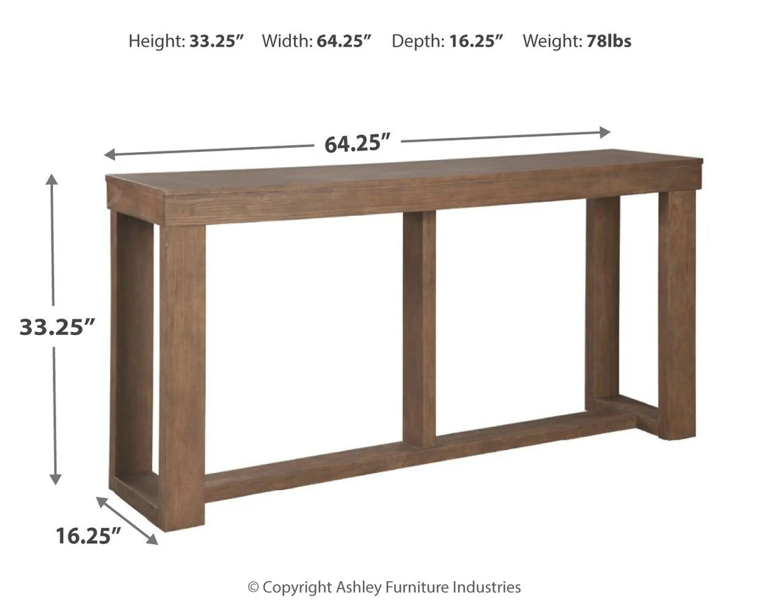 Ashley Furniture Cariton - Gray - Sofa Table 4 Ashley Furniture Cariton - Gray - Sofa Table
