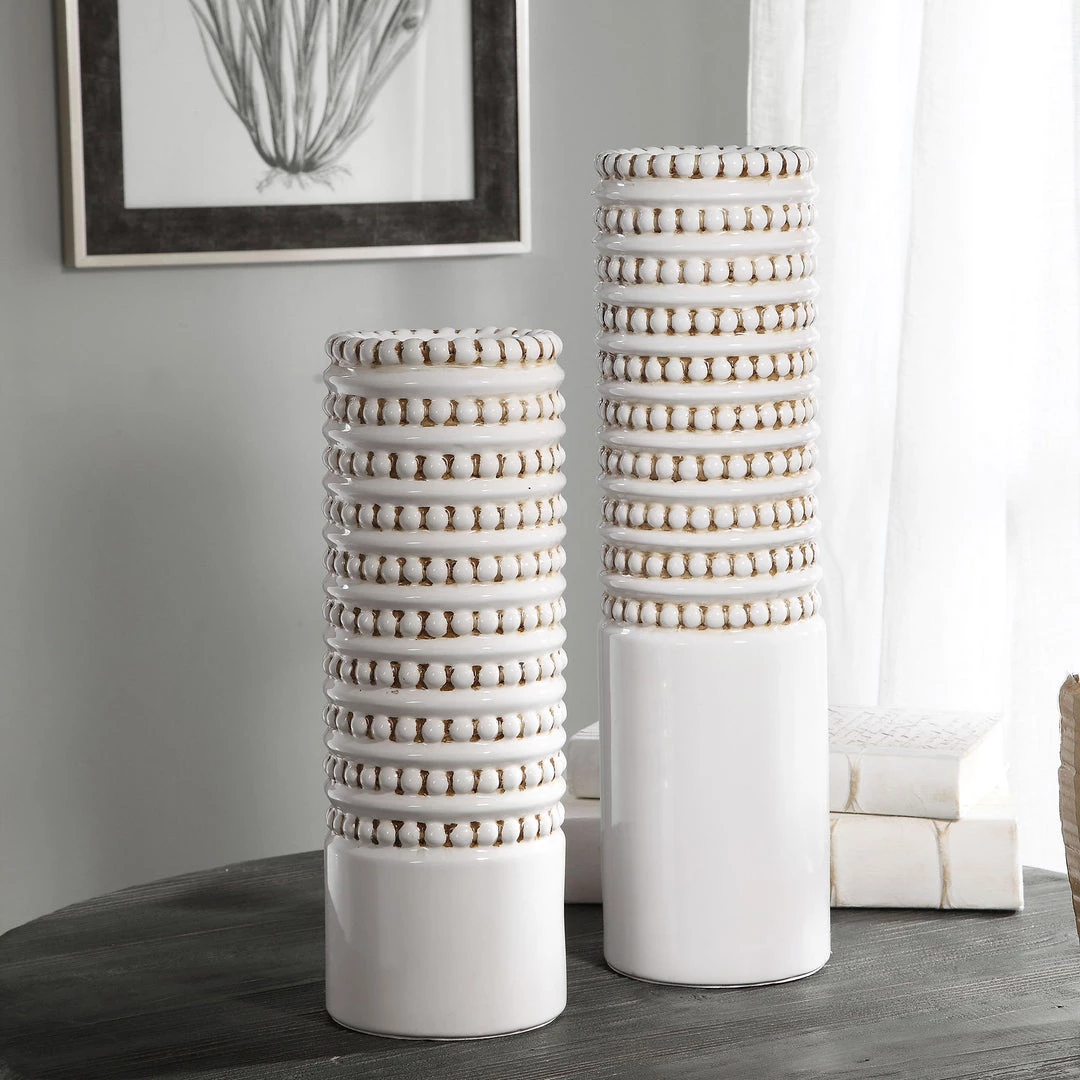 Uttermost Angelou White Vases, Set/2 5 Uttermost Angelou White Vases, Set/2