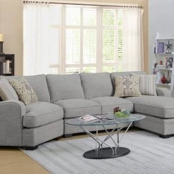 Emerald Home Sectionals Analiese Sectional, Linen Gray 21 Emerald Home Sectionals Analiese Sectional, Linen Gray