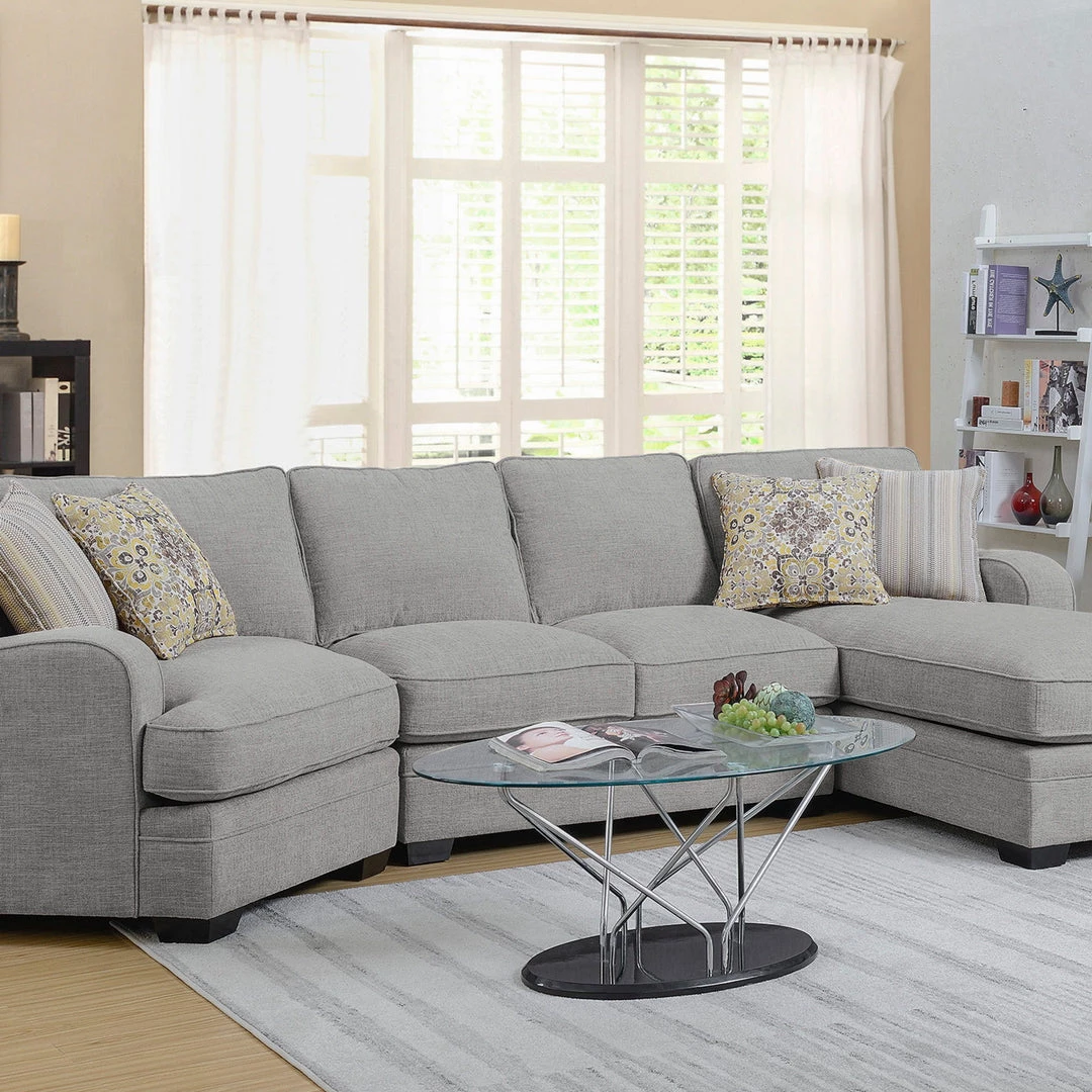Emerald Home Sectionals Analiese Sectional, Linen Gray 10 Emerald Home Sectionals Analiese Sectional, Linen Gray
