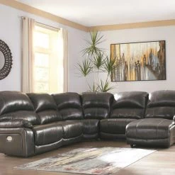 Signature Design By Ashley® Reclining Furniture Hallstrung - Left Arm Facing Zero Wall Power Recliner, Armless Recliner, Wedge, Armless Chair, Right Arm Facing Press Back Power Chaise Sectional