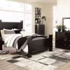 Signature Design By Ashley® Bedroom Sets Mirlotown - Almost Black - Dresser, Mirror, Chest, King Poster Bed, 2 Nightstands