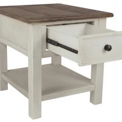 Ashley Furniture Tables Bolanburg - White / Brown / Beige - Rectangular End Table