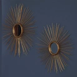 Ashley Furniture Accessories Doniel - Antique Gold Finish - Accent Mirror Set (2/cn) 7 Ashley Furniture Accessories Doniel - Antique Gold Finish - Accent Mirror Set (2/cn)