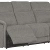 Ashley Furniture Mouttrie - Smoke - Pwr Rec Sofa With Adj Headrest Reclining Furniture