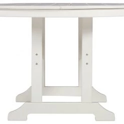 Signature Design By Ashley® Tables Crescent Luxe - White - Round Dining Table W/umb Opt 9 Signature Design By Ashley® Tables Crescent Luxe - White - Round Dining Table W/umb Opt
