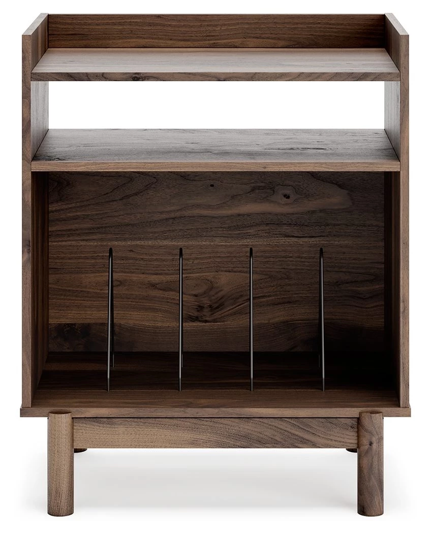 Signature Design By Ashley® Calverson - Mocha - Turntable Accent Console Cabinets 6 Signature Design By Ashley® Calverson - Mocha - Turntable Accent Console Cabinets