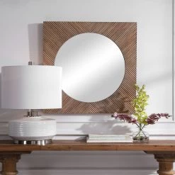 Accessories Uttermost Uma Wooden Square Mirror