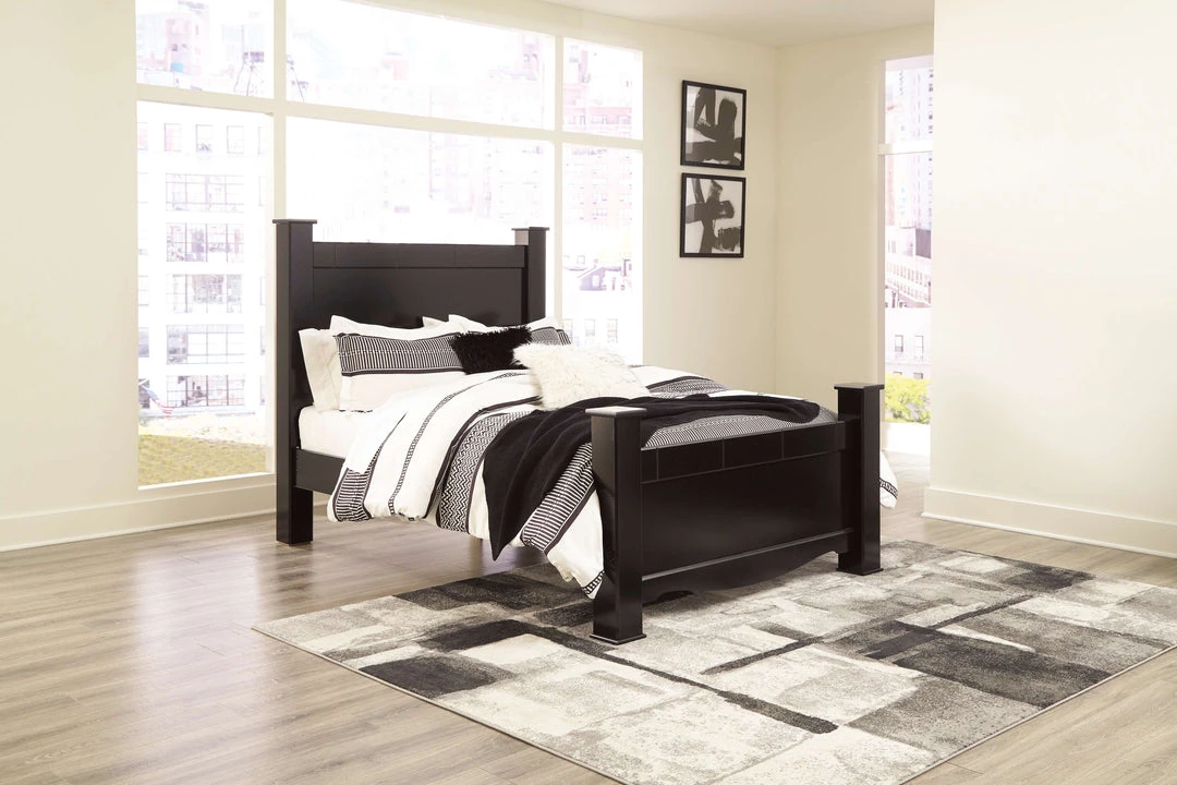 Signature Design By Ashley® Bedroom Sets Mirlotown - Almost Black - Dresser, Mirror, Chest, King Poster Bed, 2 Nightstands 6 Signature Design By Ashley® Bedroom Sets Mirlotown - Almost Black - Dresser, Mirror, Chest, King Poster Bed, 2 Nightstands
