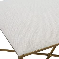 Uttermost Avenham Small Gold Framed Bench Benches