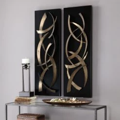 Accessories Uttermost Brushstrokes Metal Wall Art, S/2