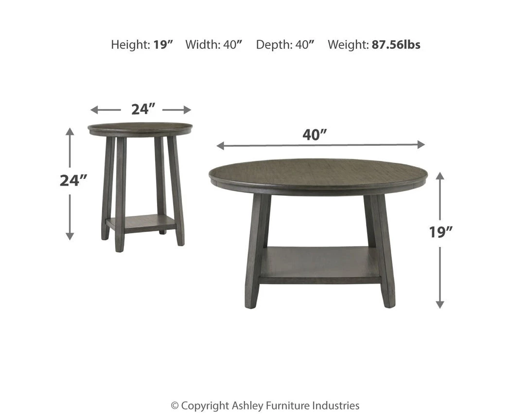 Ashley Furniture Caitbrook - Gray - Occasional Table Set (3/cn) Tables 5 Ashley Furniture Caitbrook - Gray - Occasional Table Set (3/cn) Tables