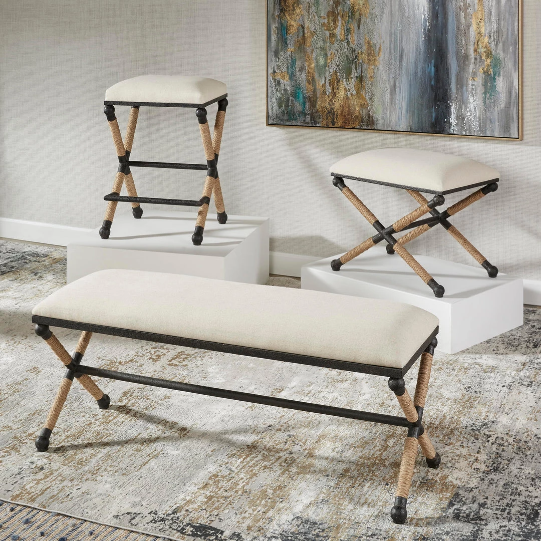 Uttermost Firth Oatmeal Bench 5 Uttermost Firth Oatmeal Bench