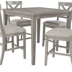 Ashley Furniture Tables Parellen - Gray - Square Drm Counter Table