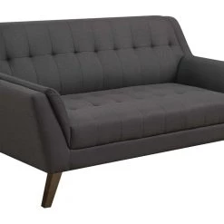 Emerald Home Loveseats Binetti Loveseat-Charcoal