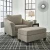 Benchcraft® Chair & Ottoman Sets Barnesley - Platinum - 2 Pc. - Chair And A Half With Ottoman