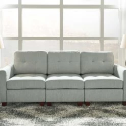 Signature Design By Ashley® Sectionals Edlie - Ready To Assemble Left Arm Facing Corner Chair, Armless Chair, Wedge, Armless Chair, Right Arm Facing Corner Chair Sectional