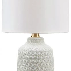 Ashley Furniture Donnford - Gray - Ceramic Table Lamp (1/cn) Accessories