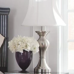 Ashley Furniture Accessories Rishona - Brushed Premium Finish - Metal Table Lamp (2/CN) 7 Ashley Furniture Accessories Rishona - Brushed Premium Finish - Metal Table Lamp (2/CN)