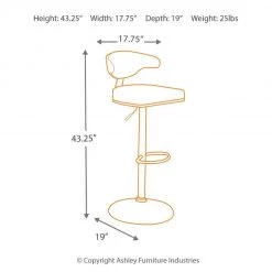 Ashley Furniture Stools Bellatier - Brown/black - Tall Uph Swivel Barstool(1/cn) 13 Ashley Furniture Stools Bellatier - Brown/black - Tall Uph Swivel Barstool(1/cn)