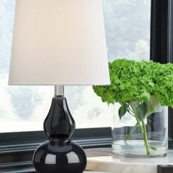 Ashley Furniture Makana - Navy - Glass Table Lamp (1/cn) Accessories
