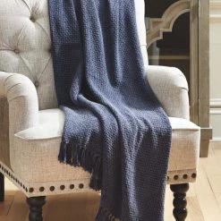 Ashley Furniture Yasmin - Navy - Throw (3/cs) Accessories 8 Ashley Furniture Yasmin - Navy - Throw (3/cs) Accessories