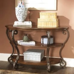 Ashley Furniture Nestor - Medium Brown - Sofa Table Tables 15 Ashley Furniture Nestor - Medium Brown - Sofa Table Tables