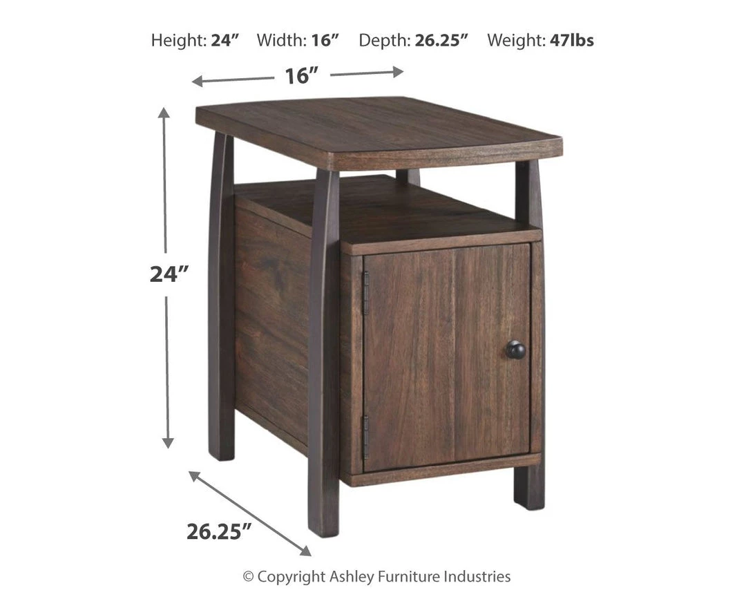 Ashley Furniture Vailbry - Brown - Chair Side End Table 12 Ashley Furniture Vailbry - Brown - Chair Side End Table