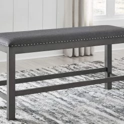 Ashley Furniture Myshanna - Dark Gray - Double Uph Bench (1/cn)