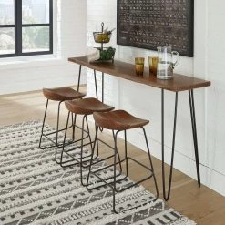 Signature Design By Ashley® Wilinruck - Dark Brown - 4 Pc. - Long Counter Table, 3 Stools