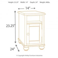 Ashley Furniture Barilanni - Brown Dark - Chair Side End Table Tables