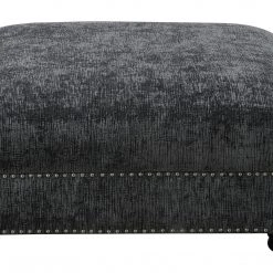 Emerald Home Hutton II Tufted Ottoman, Gray