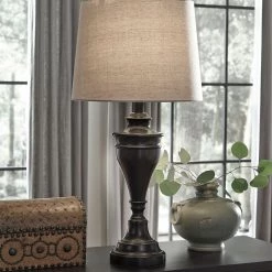 Ashley Furniture Accessories Darlita - Bronze Finish - Metal Table Lamp (2/cn)