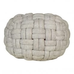 Moe's Home Collection Accessories Bronya Pouf Pebble Grey