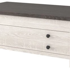 Ashley Furniture Dorrinson - White / Black / Gray - Lift Top Cocktail Table Tables