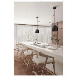 Moe's Home Collection Padma Oak Counter Stool Light Grey