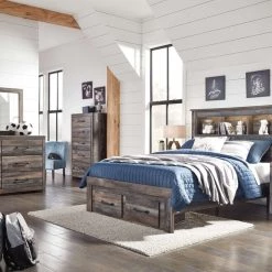 Signature Design By Ashley® Drystan - Multi - Panel Bookcase Bed