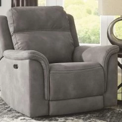 Ashley Furniture Next-gen Durapella - Slate - Pwr Recliner/adj Headrest Chairs