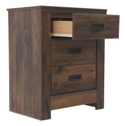 Ashley Furniture Quinden - Dark Brown - Two Drawer Night Stand