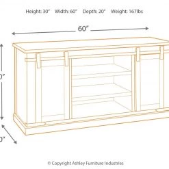 Ashley Furniture Budmore - Rustic Ultimate Best In Class TV Stand