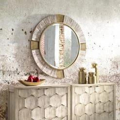 Accessories Uttermost Reuben Gold Round Mirror