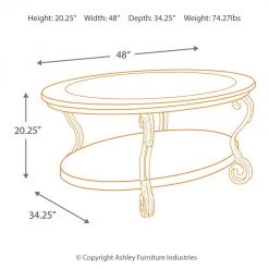 Ashley Furniture Tables Nestor - Medium Brown - Oval Cocktail Table 7 Ashley Furniture Tables Nestor - Medium Brown - Oval Cocktail Table